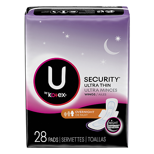 U by Kotex Security Overnight Wings Ultra Thin Pads
