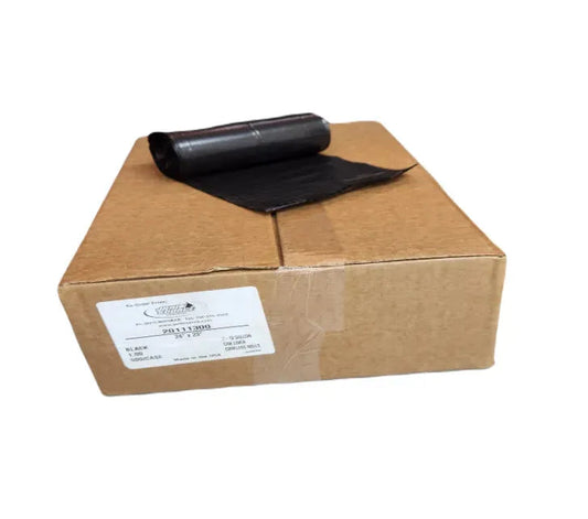 JaniSource 7-10 Gal LLDPE Can Liners, 24" x 23", 1 Mil Thick, Black, Case of 500