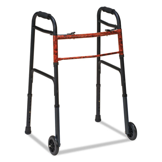 DMI® Two-Button Release Folding Walker with Wheels