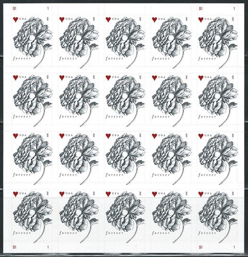2015 Vintage Rose LOVE Forever Postage Stamps — 20 or 100