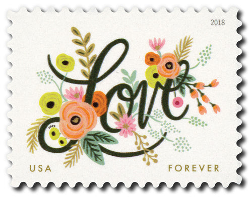 2018 Love Flourishes Forever Postage Stamps – 20 or 100