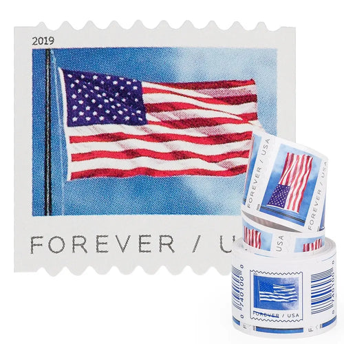 2019 USA First-Class Forever Postage Stamps Roll - 100 Count