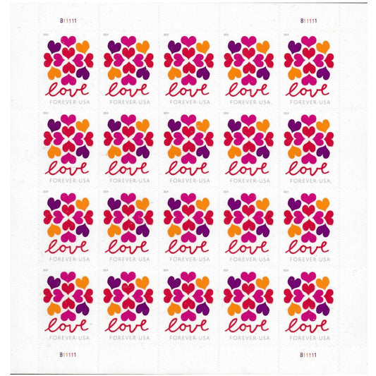 2019 Hearts Blossom LOVE Forever Stamps — 20 or 100