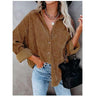 Corduroy Country Chic Shirt – Stylish Single-Breasted Cowgirl Shirt
