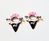 'Lick Me' Ice Cream Cone Pierced Nipple Rings 14G Sexy Nipple Barbell Jewelry