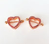 Crystal Hearts Pierced Nipple Rings 14G Sexy Nipple Barbell Jewelry