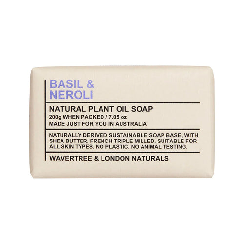 Wavetree & London Basil & Neroli Natural Soap 7 Oz
