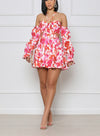 Poppy Fields Cut Out Mini Dress