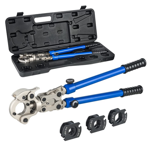 EFIELD Press Crimping Tool, with 1/2" 3/4" 1" Jaw For Propress Copper ittings And Copper Tube Connectionith 360 Degrees Rotating Head Plumbingsell