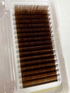 Caramel Brown Color Lash Extensions 16 Lines