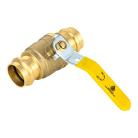 10 Pcs 1" Press Ball Valve with EPDM O Ring, Yellow (Lead Free)