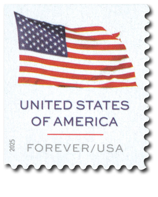 2025 U.S. Flag Forever Postage Stamps Booklet - 100 Count