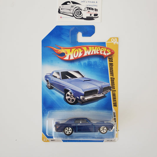 2009 Hot Wheels '69 Mercury Cougar Eliminator #8 Blue