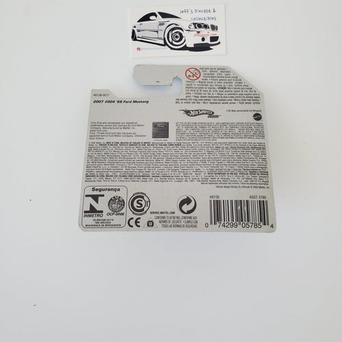 2007 Hot Wheels '69 Ford Mustang #4 Yellow Short Card