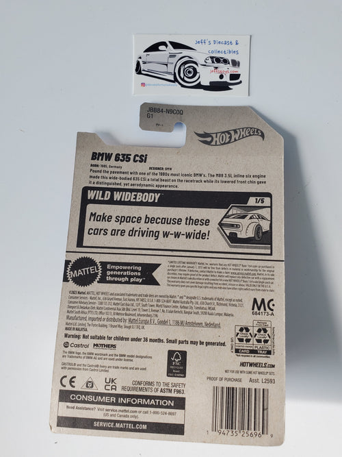 2025 Hot Wheels BMW 635 csi