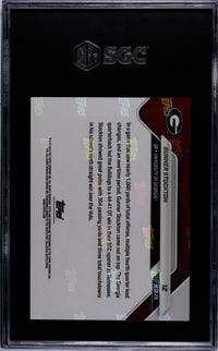 Graded 2025 Topps Bowman U Now Gunner Stockton #12 Gold Foil /50 Rookie RC Football Card SGC 10 Gem Mint