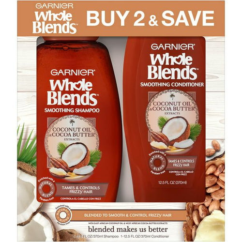 Garnier Whole Blends Smoothing Shampoo and Conditioner; For Frizzy Hair; 1 kit EasyOptionXY LLC