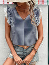 Sweet Cowgirl V-neck Striped Top – Casual & Cute Cowgirl Chic for Everyday Wear
