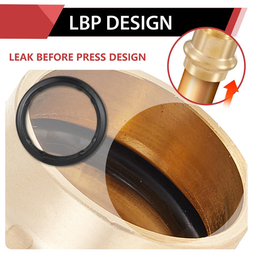 1-1/2" Copper Press x 1-1/2" PEX Expansion Brass Adapter (Lead Free)