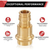 1-1/4" Copper Press x 1-1/4" PEX Expansion Brass Adapter (Lead Free)