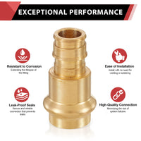 1-1/4" Copper Press x 1-1/4" PEX Expansion Brass Adapter (Lead Free)
