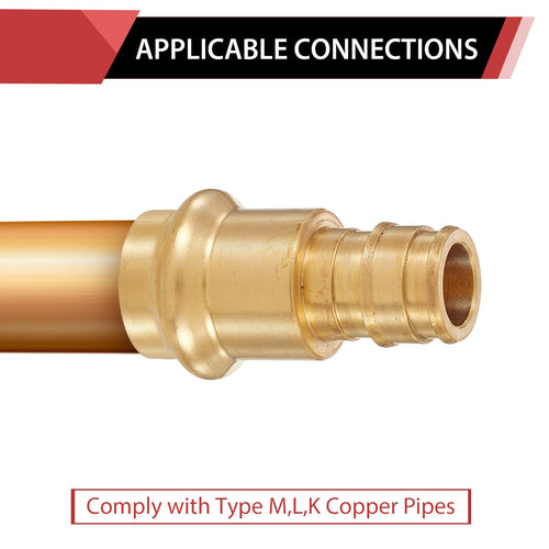 1-1/4" Copper Press x 1-1/4" PEX Expansion Brass Adapter (Lead Free)
