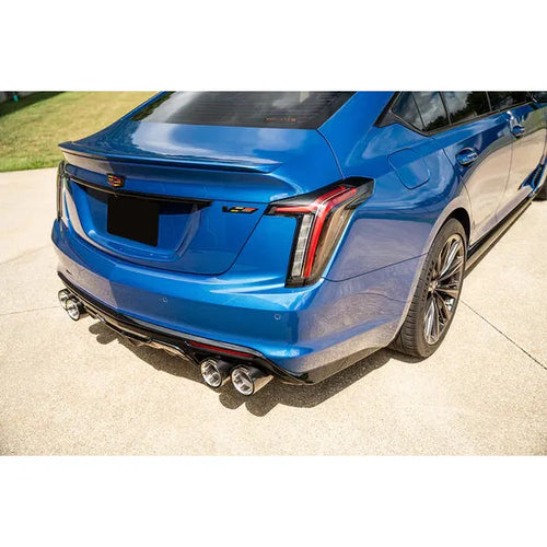 Corsa - Sport Valved / 3.0 in Axle-Back 4.5 in Carbon Fiber Twin Tips | 2022+ Cadillac CT5-V Blackwing