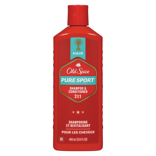 Old Spice 2 In 1  Shampoo  Conditioner Pure Sport  13.5 Oz