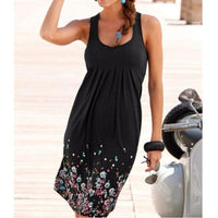Coastal Cowgirl Boho Dress – Sleeveless Summer Dress with Floral Detail