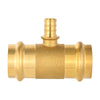 3/4" x 3/4" x 1/2" Copper Pressx Copper Press x PEX Crimp Brass Tee (Lead Free)