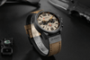 Retro  Waterproof Watch With Chronometers Steel Case And Leather Belts Unique Design Excellent Look Perfect Gift For Your Man