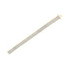 14K Yellow and White Gold 5.0 Cttw Round & Baguette Cut Diamond 7" Reflective Tennis Bracelet (H-I Color, I1-I2 Clarity)