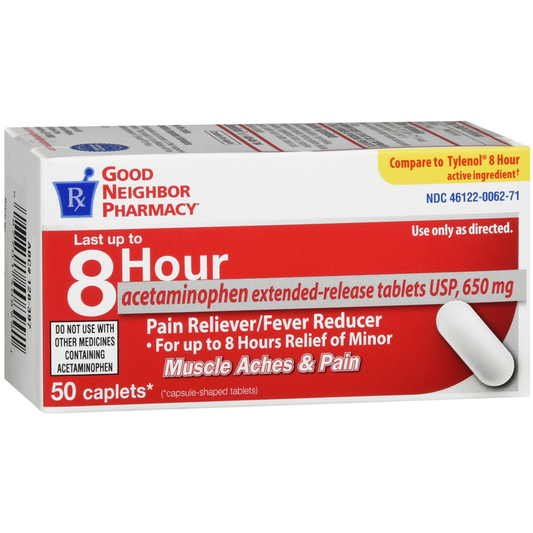 Good Neighbor Pharmacy 8 Hour Acetaminophen Extended-Release Tablets 650 mg – 100 Caplets