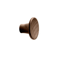 Lacquered Walnut Wood "Tuba" Cabinet Knob and Drawer Pulls Euro • Knobs