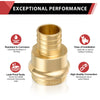 2" Copper Press x 2" PEX Crimp Brass Adapter (Lead Free)