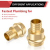 2" Copper Press x 2" PEX Crimp Brass Adapter (Lead Free)