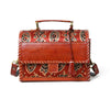 Maroon Mystique Ajrakh Satchel Purse