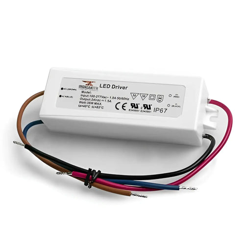 22W LED Driver 24V Dimmable | 110-277V AC to 24V DC Constant Voltage