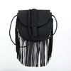 Dakota Tasseled Boho Leather Bag - Trendy Large Tassel Shoulder Bag