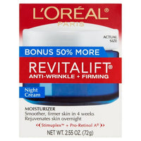 L'Oreal Paris Revitalift Anti-Wrinkle and Firming Night Cream; Bonus Size; 2.55 fl. oz EasyOptionXY LLC