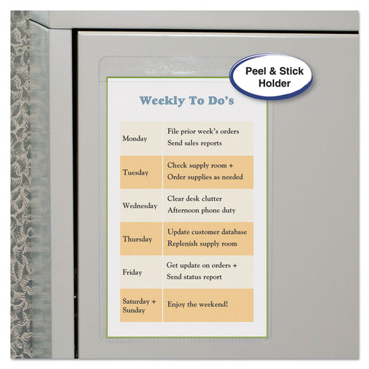C-Line® Self-Adhesive Poly Shop Ticket Holders