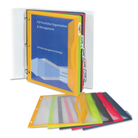 C-Line® Binder Pocket with Write-On Index Tabs