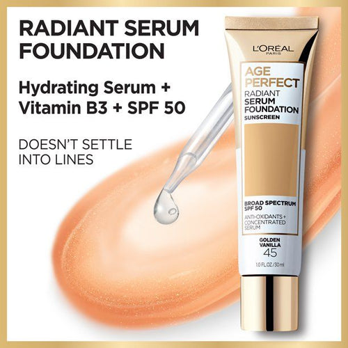 L'Oreal Paris Age Perfect Radiant Serum Foundation with SPF 50; Rose Ivory; 1 fl. oz EasyOptionXY LLC