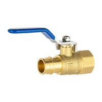 1/2" PEX Crimp X 1/2" FNPT Ball Valve, Blue (Lead Free) Plumbingsell
