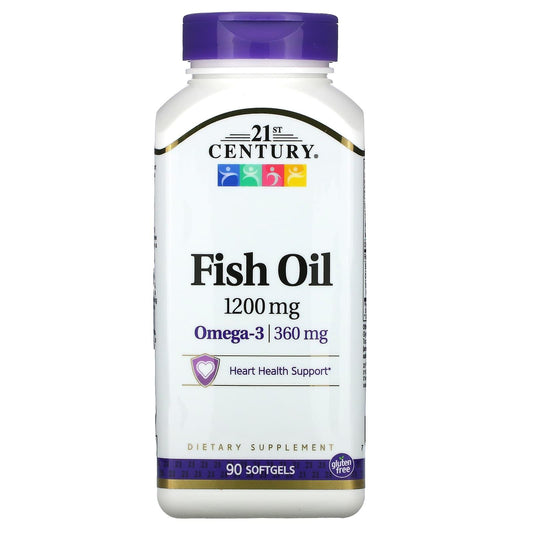 21st Century Fish Oil 1200 mg – Maximum Strength Softgels