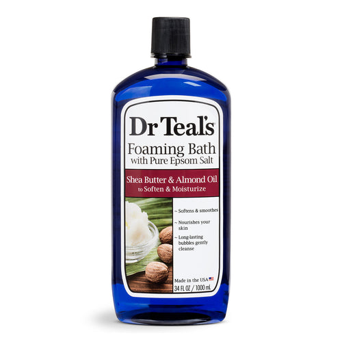 Dr Teal's Shea Butter & Almond Oil Foaming Bath  With Pure Epsom Salt 34 Fl Oz