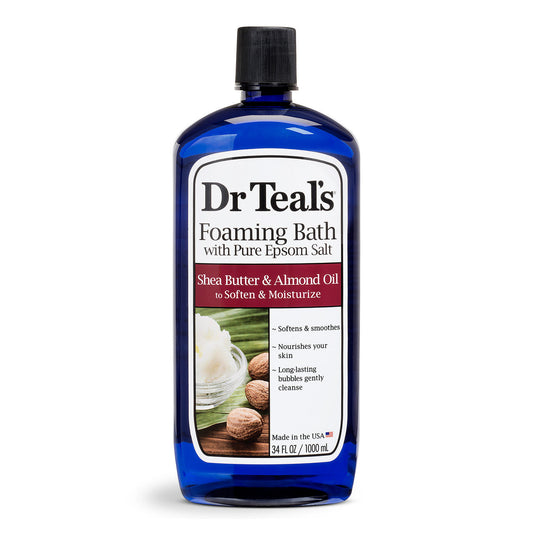 Dr Teal's Shea Butter & Almond Oil Foaming Bath  With Pure Epsom Salt 34 Fl Oz