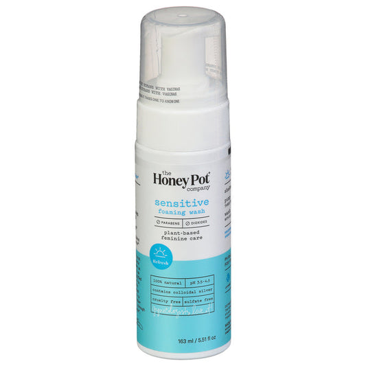 The Honey Pot Foaming Wash, Sensitive, Refresh 163 Ml