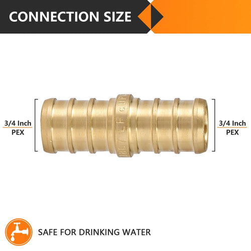 PEX-B Crimp 3/4" PEX x 3/4" PEX Coupling (Lead Free) Plumbingsell