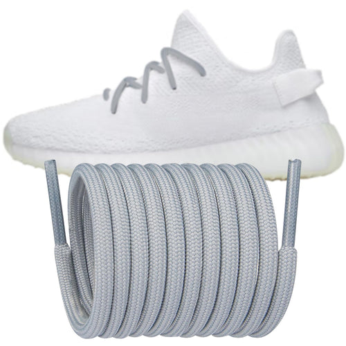 Endoto Shoelaces Replacement Round Laces for Adidas Yeezy Boost 350 V1/V2 380 500/500 HIGH 700 750 950 Sneaker Shoes(Color:GraySize:32Inch)